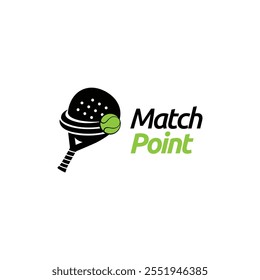 Vector Illustration match point racket padel