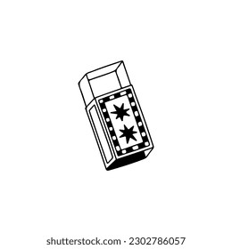 vector illustration of a matchbox