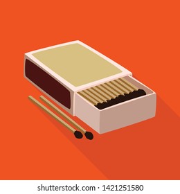 Vector illustration of matchbox  and box  logo. Set of matchbox  and matchstick  stock vector illustration.