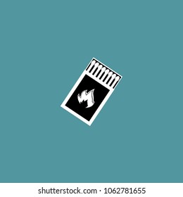 Vector illustration with a matches box.