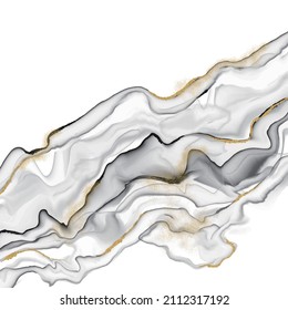 Vector Illustration material of abstract monochrome alcohol ink art. It can be used as an advertisement background.