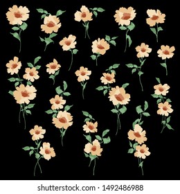 Vector illustration material of a beautiful flower