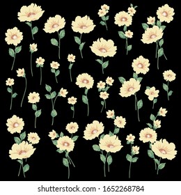 Vektorillustration-Illustrationsmaterial einer schönen Blume,