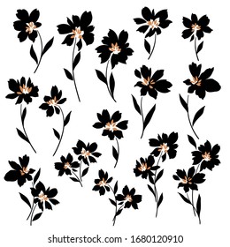 Vector illustration material of a beautiful flower,