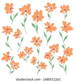 Vector illustration material of a beautiful flower,