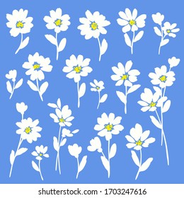 Material de ilustración vectorial de una hermosa flor,