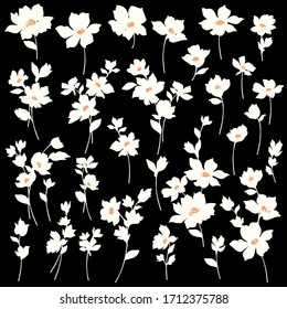 Vector illustration material of a beautiful flower,