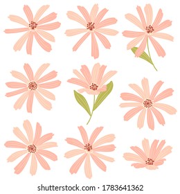 Material de ilustración vectorial de una hermosa flor,
