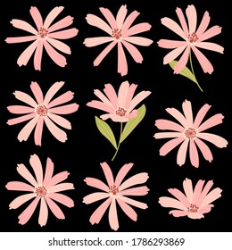 Vector illustration material of a beautiful flower,