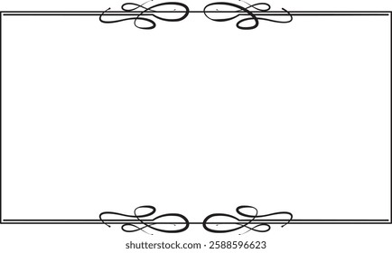 Vector illustration material of black decorative borders