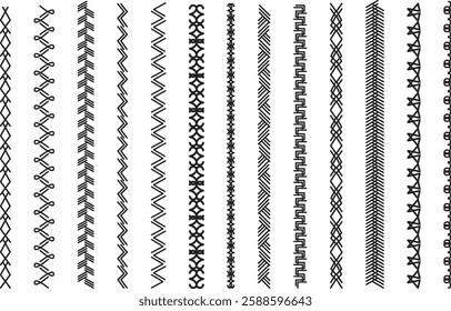 Vector illustration material of black decorative borders