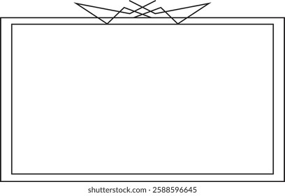 Vector illustration material of black decorative borders