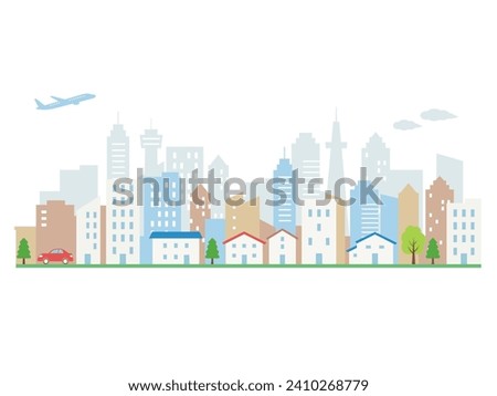 Vector illustration material of cityscape