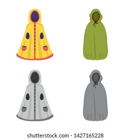 Vector illustration of material and clothing icon. Collection of material and garment vector icon for stock.