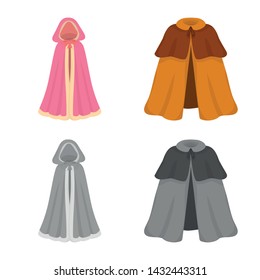 Vector illustration of material and clothing logo. Set of material and garment stock vector illustration.