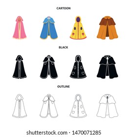 Vector illustration of material and clothing logo. Set of material and garment stock vector illustration.