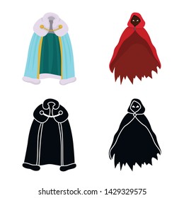 Vector illustration of material and clothing symbol. Collection of material and garment vector icon for stock.