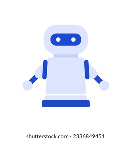 Material de ilustración vectorial de un robot lindo y simple.