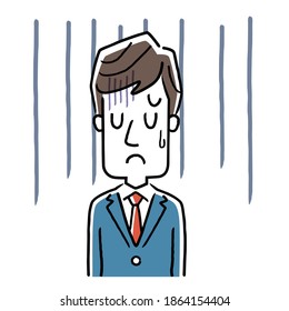 Vector Illustration Material: Depressed businessman