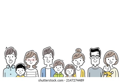 Vector Illustration Material: Family, Parenting Generation, People