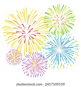 Vector illustration material of fireworks