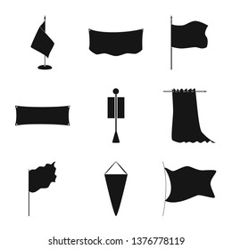 Vector illustration of material and media  icon. Set of material and textile  vector icon for stock.