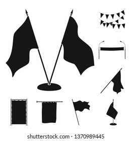 Vector illustration of material and media  logo. Collection of material and textile  vector icon for stock.