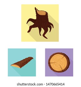 Vector illustration of material and nature logo. Collection of material and raw stock symbol for web.