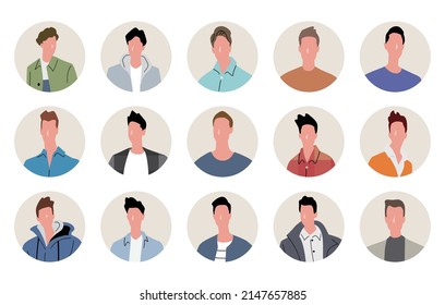 Material de ilustración del vector: conjunto de iconos de persona, macho