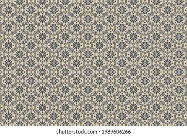 Material de ilustración vectorial de patrón rústico asiático