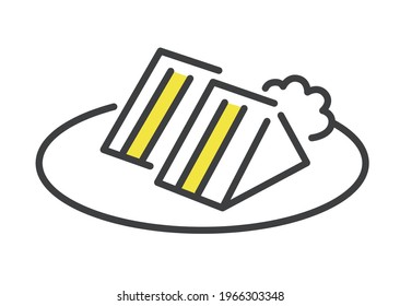 Vector Illustration Material: Sandwich, Breakfast