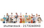 Vector Illustration Material: Various Occupations, Occupations, People, Crowds, People Sets