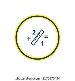 Vector illustration of math icon line. Beautiful lifestyle element also can be used as mathematics icon element.