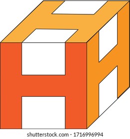 Vector Illustration of an Math Question Cube, Question for Students