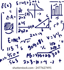 vector illustration of mathematical formula clip art element	