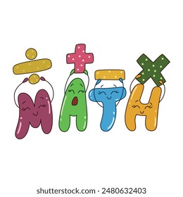 Vector Illustration of Of Mathematics Cartoon