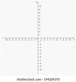 Vector illustration of mathematics system of coordinate