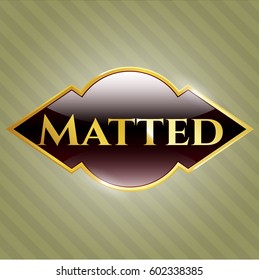 Vector Illustration of Matted shiny badge
