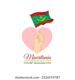 Vector illustration of Mauritania Independence Day social media template
