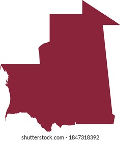 vector illustration of Mauritania map