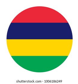 vector illustration of Mauritius flag