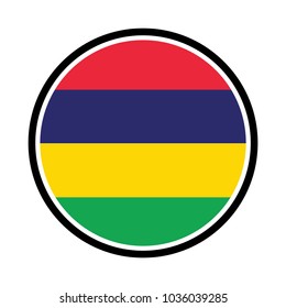 vector illustration of Mauritius flag