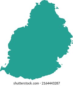 Vector Illustration of Mauritius map