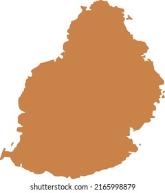 Mapa de la ilustración vectorial de Mauricio