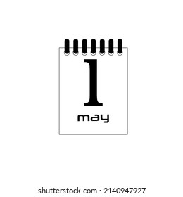 vector illustration of may 1st calendar. suitable for commemoration of mayday, international labor day.