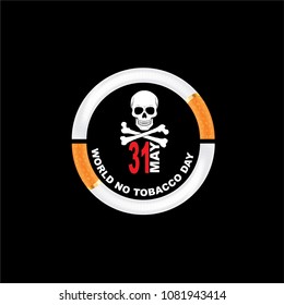 Vector Illustration May 31st World No Tobacco Day.  The Day Is Further Intended To Draw Attention To The Widespread Prevalence Of Tobacco Use And To Negative Health Effects.