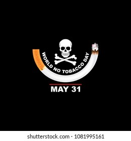 Vector Illustration May 31st World No Tobacco Day.  The Day Is Further Intended To Draw Attention To The Widespread Prevalence Of Tobacco Use And To Negative Health Effects.