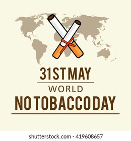 Vector illustration of May 31st World no tobacco day.