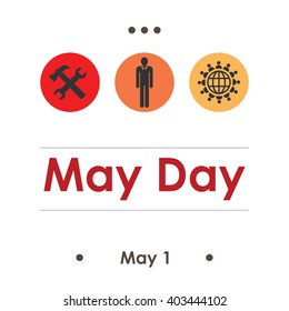 vector illustration / may day / greeting card