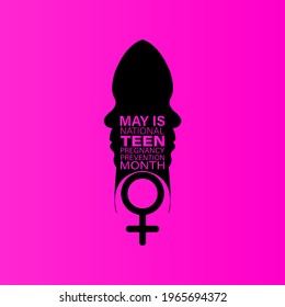 Vector Illustration of May is Teen Pregnancy Prevention Month 